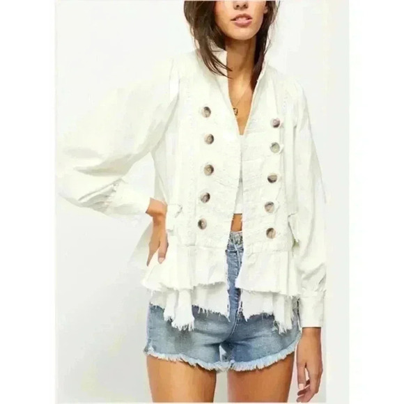 Free People Ariana Military Jacket Size M - Picture 4 of 6